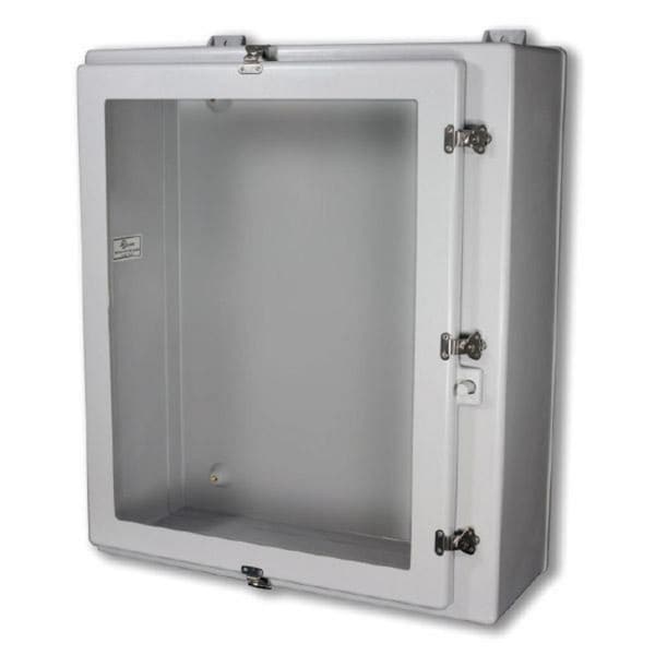 Twist Lock Latch Electrical Enclosures, 24 in H, 10 in D, 24 in W, 4X, Fiberglass